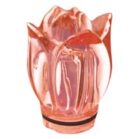 Tulipe de cristal rose 10,5cm Décoration de lampes funéraires