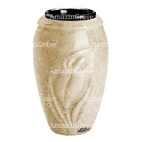 Vaso portafiori Calla 20cm In marmo di Trani, interno in plastica