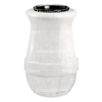 Vase à fleurs Calyx 20cm En marbre Sivec, intérieur en plastique
