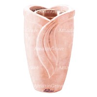 Vase à fleurs Gres 20cm En marbre Rosa Bellissimo, intérieur cuivre