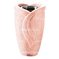 Vase à fleurs Gres 20cm En marbre Rosa Bellissimo, intérieur en plastique