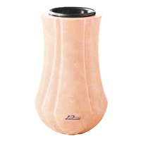 Flower vase Leggiadra 20cm - 8in In Rosa Bellissimo marble, plastic inner