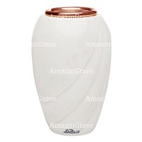 Vaso portafiori Soave 20cm In marmo Sivec, interno in rame