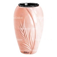 Vase à fleurs Spiga 20cm En marbre Rosa Bellissimo, intérieur en plastique