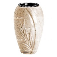 Vaso portafiori Spiga 20cm In marmo Calizia, interno in plastica
