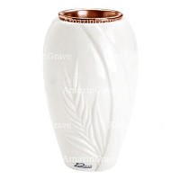 Vase à fleurs Spiga 20cm En marbre Sivec, intérieur cuivre