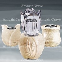 Lampade votive in marmo di Botticino