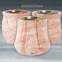 Flower pots in Pink Portugal marble