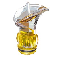 Yellow crystal Calla 11,2cm - 4,4in Decorative flameshade for lamps