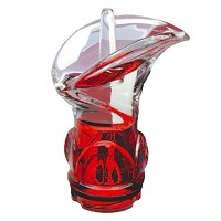 Red crystal Calla 11,2cm - 4,4in Decorative flameshade for lamps