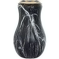Flowers vase 30cm-11,8in In Schwarz bronze, plastic or copper inner, ground attached 100251