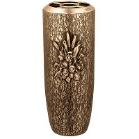 Flowers vase 30cm - 12in In bronze, with copper inner, ground attached 102351/R