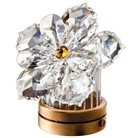 Crystal inclined water lily 10cm - 4in Led lamp or decorative flameshade for lamps and gravestones