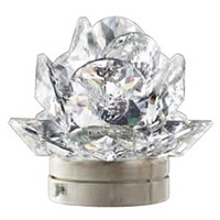 Rose du désert en cristal 10cm Lampe LED ou décoration pour lampes et pierres tombales