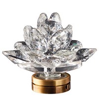 Rose du désert en cristal 15cm Lampe LED ou décoration pour lampes et pierres tombales