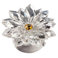 Flocon de neige en cristal 8,5cm Lampe LED ou décoration pour lampes et pierres tombales