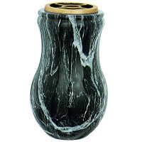 Vaso portafiori 20cm In bronzo Schwarz, interno plastica o rame, a terra 100231