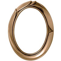 Oval photo frame 9x12cm- 3,5x4,7in In bronze, wall attached 1120