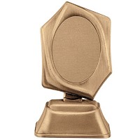 Oval photo frame 9x12cm- 3,5x4,7in In bronze, ground attached 1133