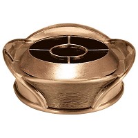 Vaso portafiori da incasso 5,5cm In bronzo, con interno rame, a terra 1135-R14