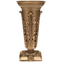 Phial vase for flowers 20x12cm - 8x4,75in In bronze, with plastic inner, ground attached 1160-P25
