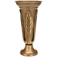 Phial vase for flowers 30x14cm - 11,75x5,5in In bronze, with plastic inner, ground attached 1170-P26