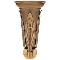 Phial vase for flowers 20x12cm - 8x4,75in In bronze, with plastic inner, wall attached 1172-P25