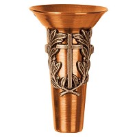 Vaso florero 15x9cm En bronce, con interior cobre, a pared 1180-R16