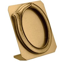 Oval photo frame 11x15cm- 4,3x5,9in In bronze, ground attached 1278