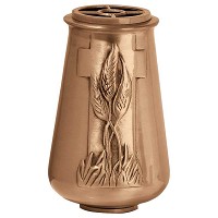 Vaso portafiori 20x13cm In bronzo, con interno rame, a parete 1222-R6