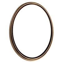 Oval photo frame 9x12cm - 3,5x4,7in In bronze, wall attached 1222
