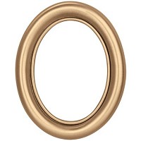 Oval photo frame 11x15cm- 4,3x6in In bronze with gold thread, wall attached 1227/D