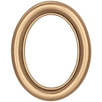 Oval photo frame 9x12cm - 3,5x4,75in In bronze with gold thread, wall attached 1226/D