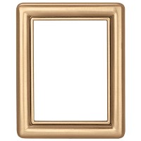 Rectangular photo frame 11x15cm- 4,3x6in In bronze with gold thread, wall attached 1229