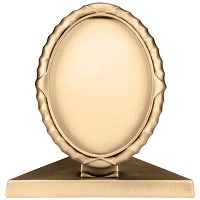 Oval photo frame 11x15cm - 4,3x5,9in In bronze, ground attached 1235