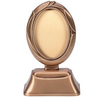 Oval photo frame 9x12cm- 3,5x4,7in In bronze, ground attached 1236