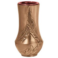 Vaso portafiori 20x11cm In bronzo, con interno rame, a parete 1243-R28