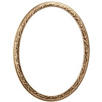 Oval photo frame 8x10cm - 3x4in In bronze, wall attached 1259