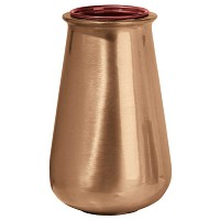 Vaso portafiori 30x18cm In bronzo, con interno rame, a terra 1265-R29