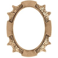 Oval photo frame 8x10cm - 3,1x3.9in In bronze, wall attached 1266