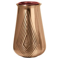 Flowers vase 30x18cm - 11.75x7in In bronze, with copper inner, ground attached 1273-R29