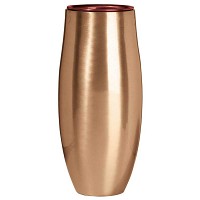 Flowers vase 30,5x14cm - 12x5,5in In bronze, with copper inner, ground attached 1282-R29
