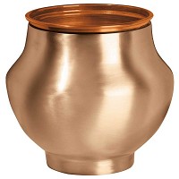Flowers pot 21cm - 8,3in In bronze, with copper inner, ground attached 1293-R65