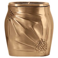 Vaso portafiori 18x17cm In bronzo, con interno ottone, a terra 1398-A1