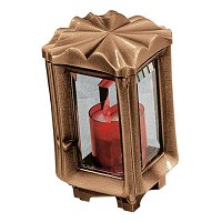 Lamp for candle 21x11cm - 8,3x4,3in In bronze, ground attached 1522-M8