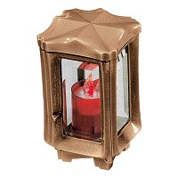 Lamp for candle 21x11cm - 8,3x4,3in In bronze, ground attached 1523-M8