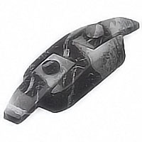 Flask 7,8x4,7cm - 3x1,8in Schwarz marbled, with pin for the installation 1704/MS