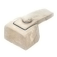 Flask 8,3x4,7cm - 3,2x1,8in Botticino marbled, with pin for the installation 1705/MB