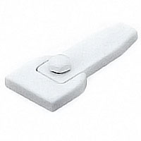 Flask 9,5x2,6cm - 3,7x1,1in lacquered white, with pin for the installation 1713/ML