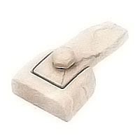 Flask 8,4x4,5cm - 3,2x1,7in Botticino marbled, with pin for the installation 1715/MB